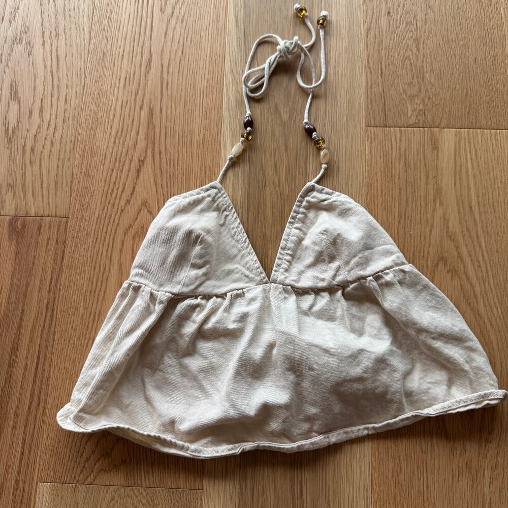 Zara Tan Halter Tank size XS